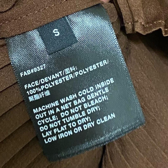 Lafayette 148 Brown Pleated Balloon Sleeve Blouse - Picture 5 of 5